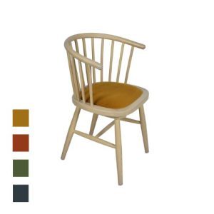 Bergen Carver dining chair for web. image showing mustard. Edmunds & Clarke Furniture