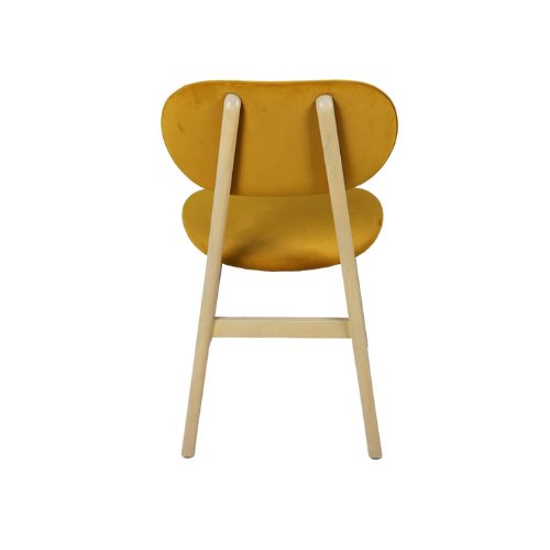 Bergen chair mustard showing the back detail