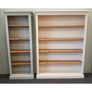 Edmunds Painted Standard Depth Bookcases. many widths and heights available, pine or painted shelves. Edmunds Clarke Bury St Edmunds