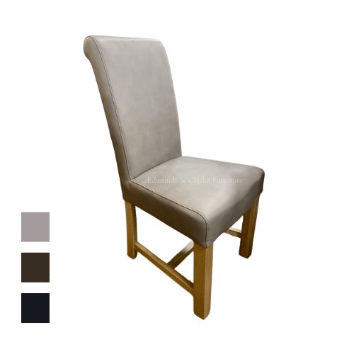 Henley leather chair mushroom swatch web image. Edmunds Furniture