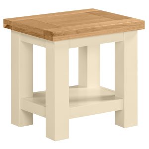 DPT077PI Dorset painted lamp table Ivory.