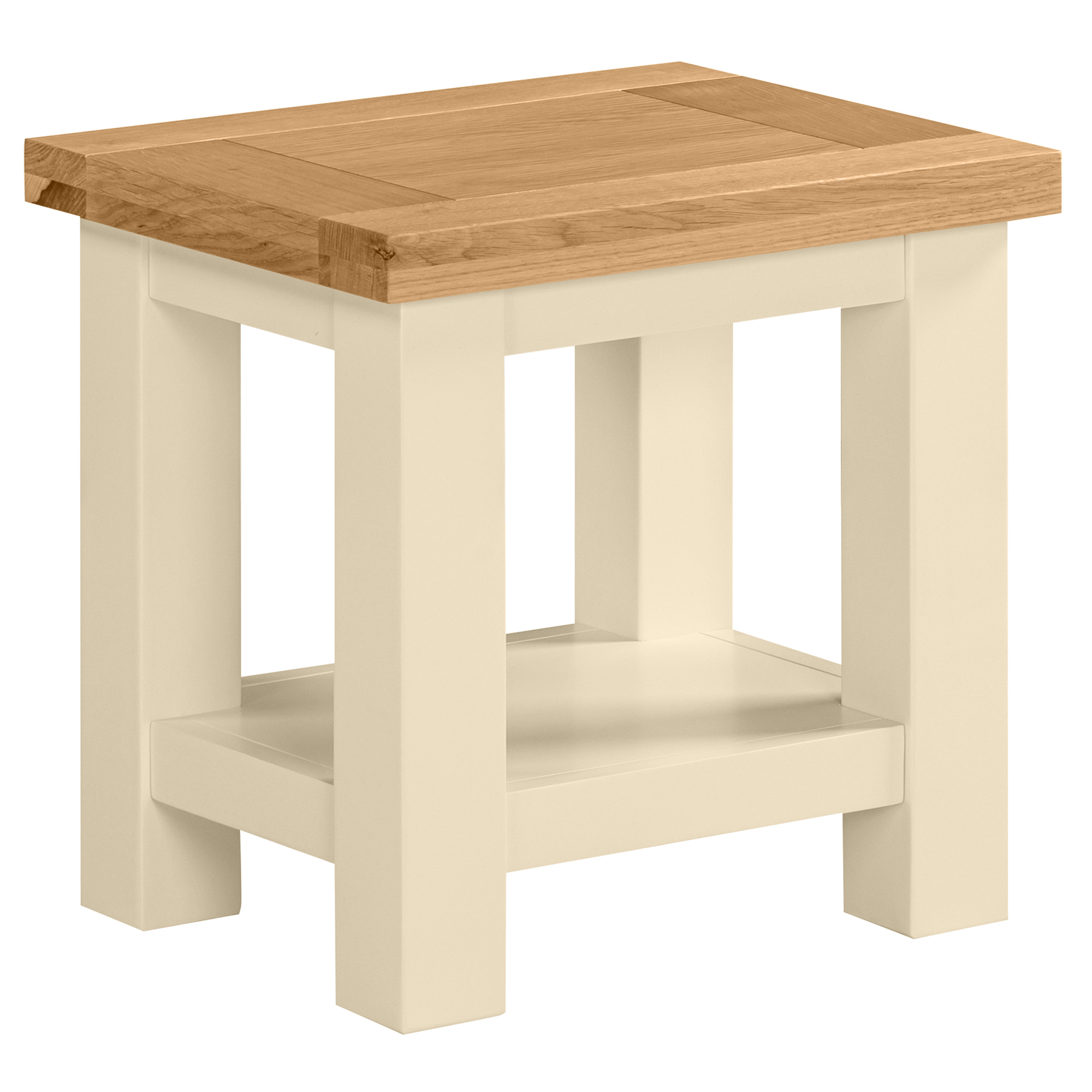 DPT077PI Dorset painted lamp table Ivory.