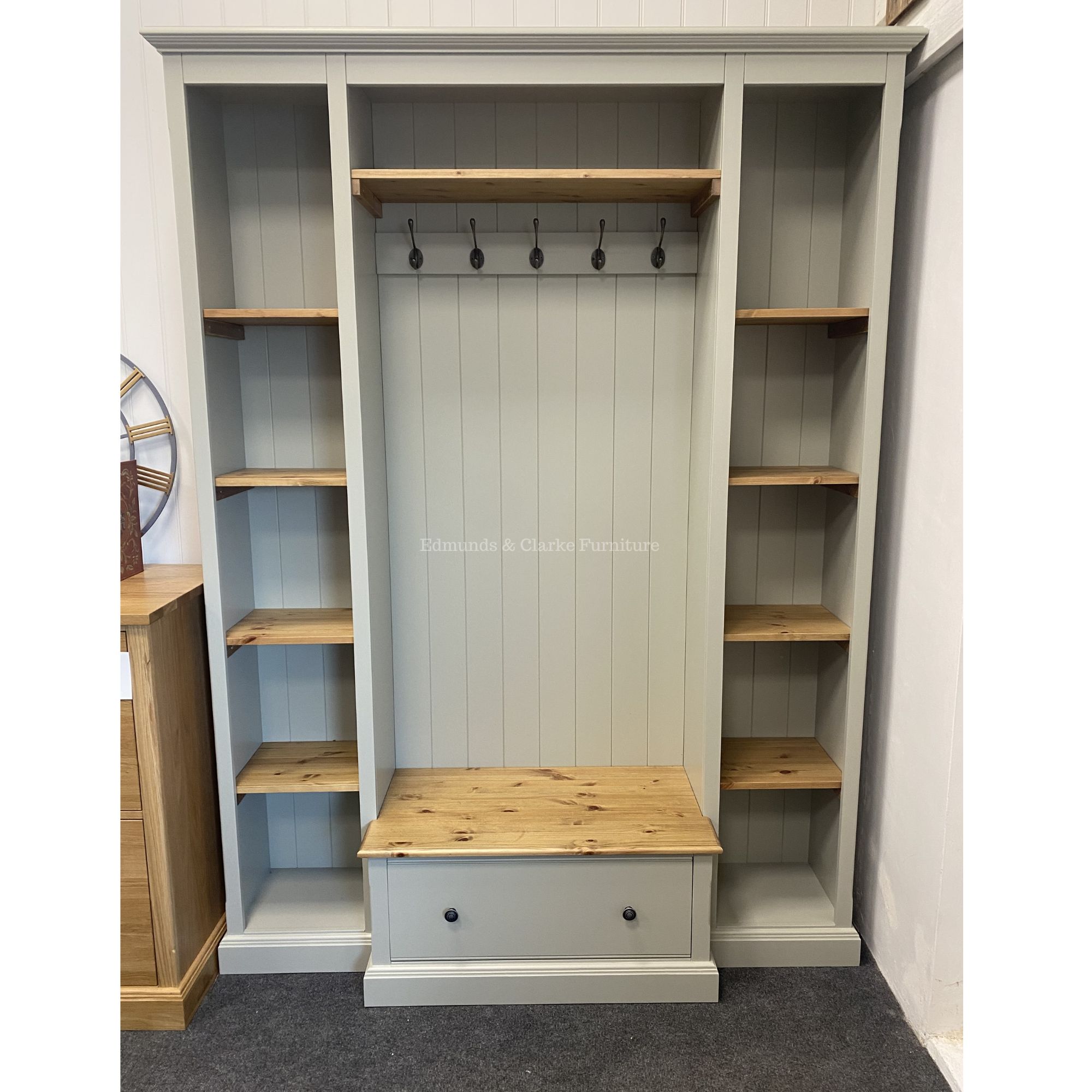 SWIFT Edmunds Hallway unit with pull out drawer mersea island pewter knobs. Fast delivery