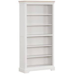 BAR063 Barton Painted 6ft Bookcase Grey Mist. Edmunds Clarke Furniture
