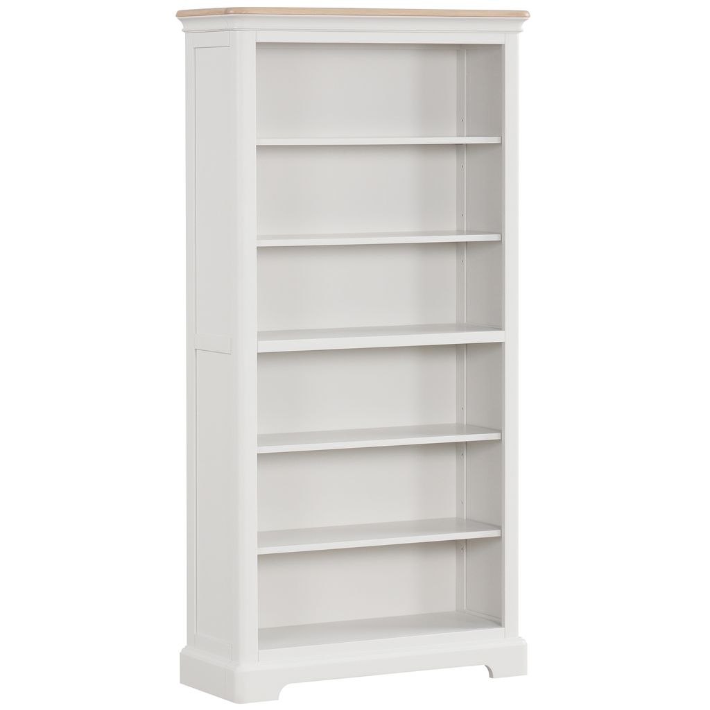 BAR063 Barton Painted 6ft Bookcase Grey Mist. Edmunds Clarke Furniture