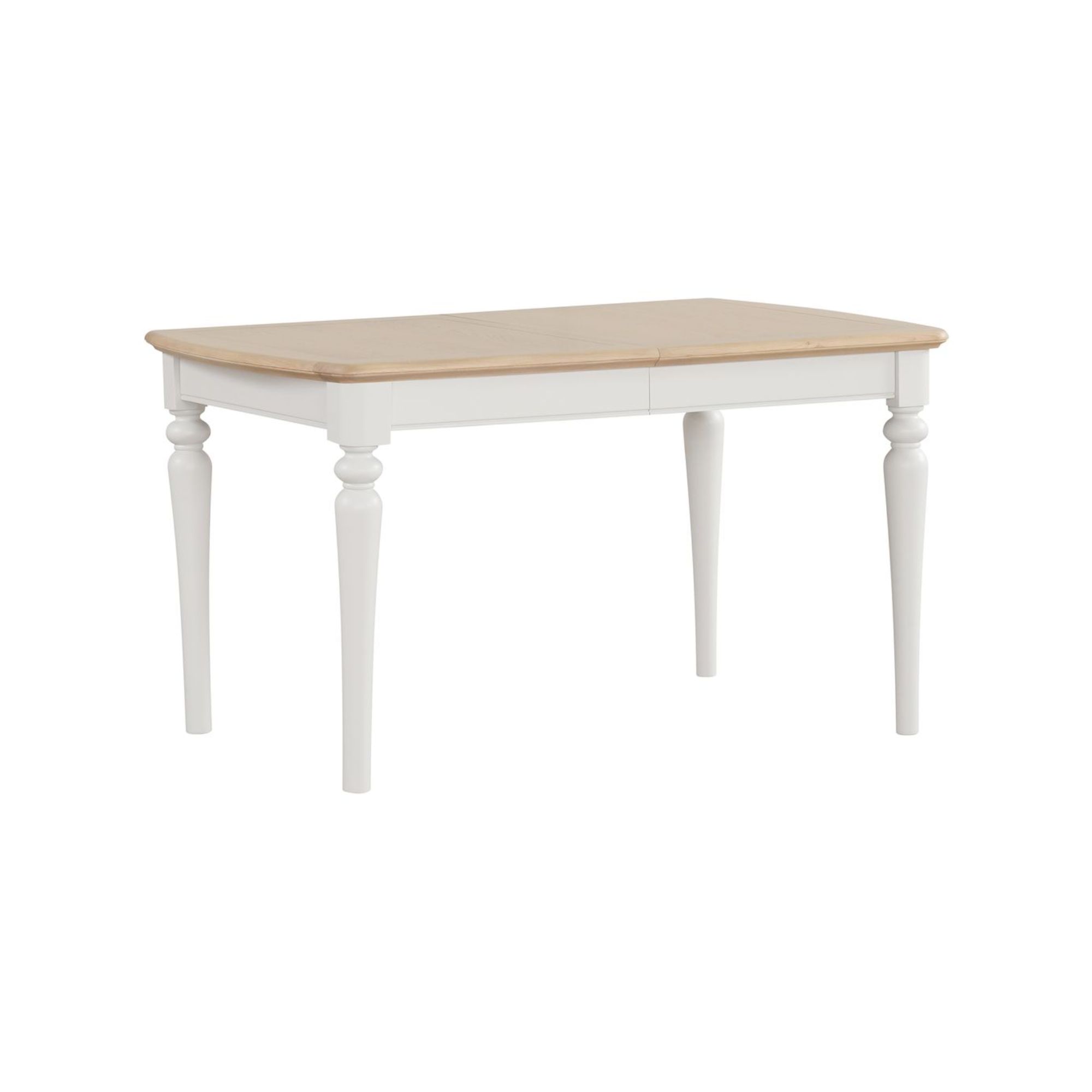 BAR074 Barton Painted Extending Dining Table closed. Edmunds Clarke Furniture