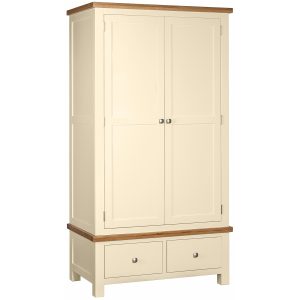 DPT032PI NEW Style Dorset 2 drawer wardrobe painted Ivory.. Edmunds Clarke Furniture