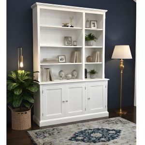 EDM15LIBBC Edmunds 1.5 metre wide library bookcase room shot. Edmunds Clarke Furniture