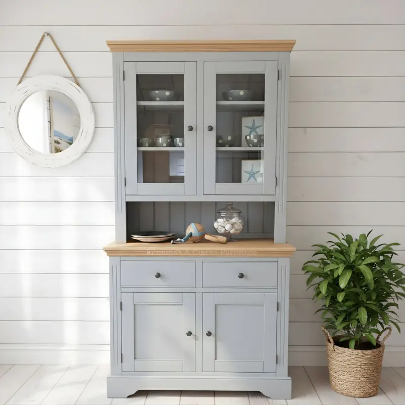 Clarke Painted 2 Drawer Half Glazed Dresser | Edmunds Clarke