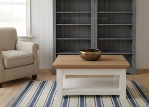 Clarke painted Coffee table 76cm Mushroom. Edmunds Clarke Furniture