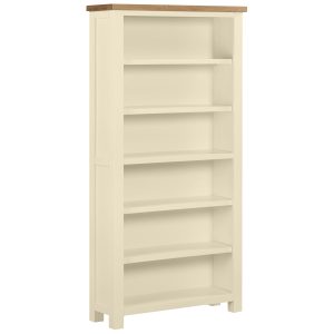DPT063PI Dorset painted 6ft bookcase Ivory