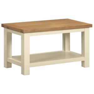 DPT069PI Dorset Small Coffee Table with shelf Ivory