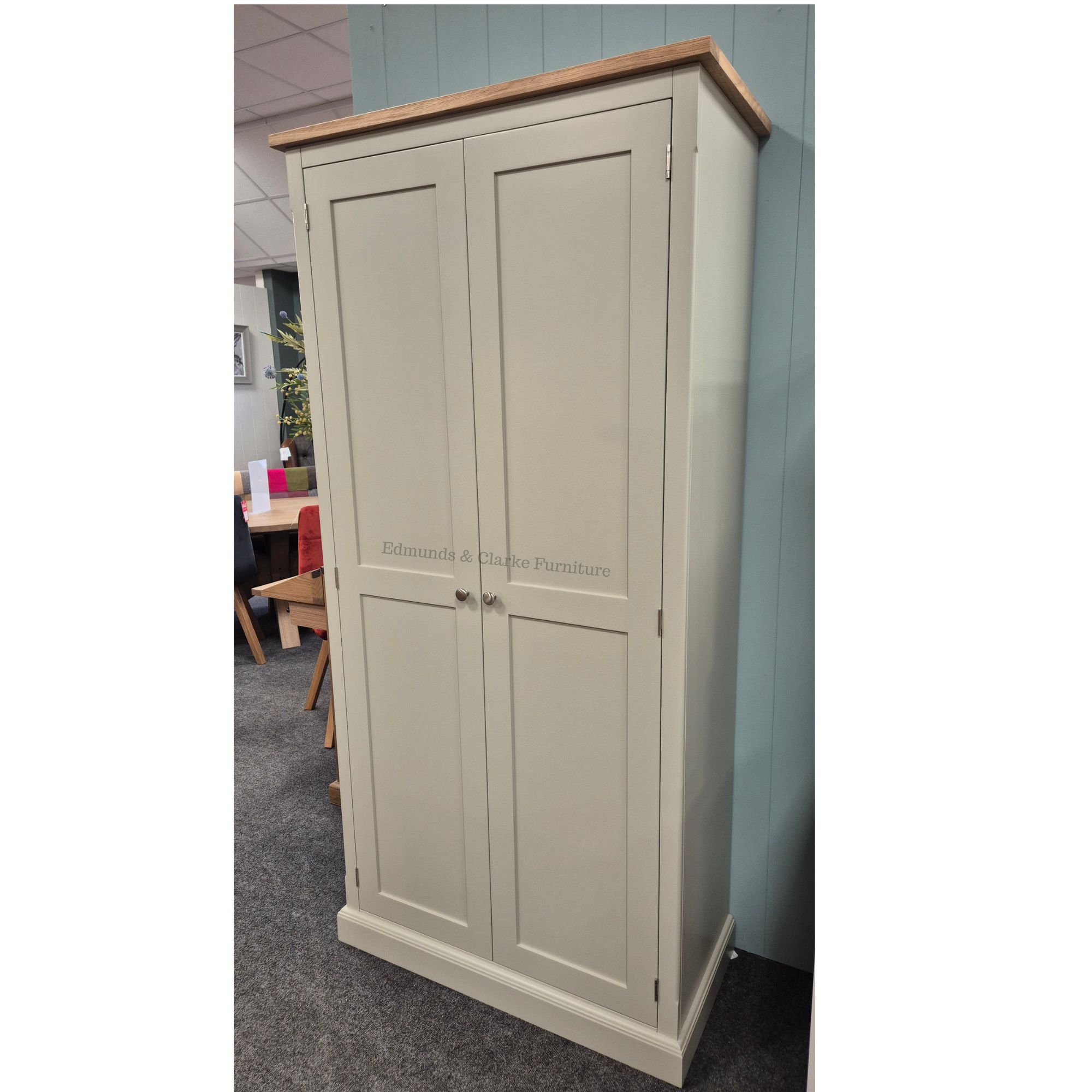 EDM2DC Edmunds 2 Door cupboard Mersea Island oiled oak top