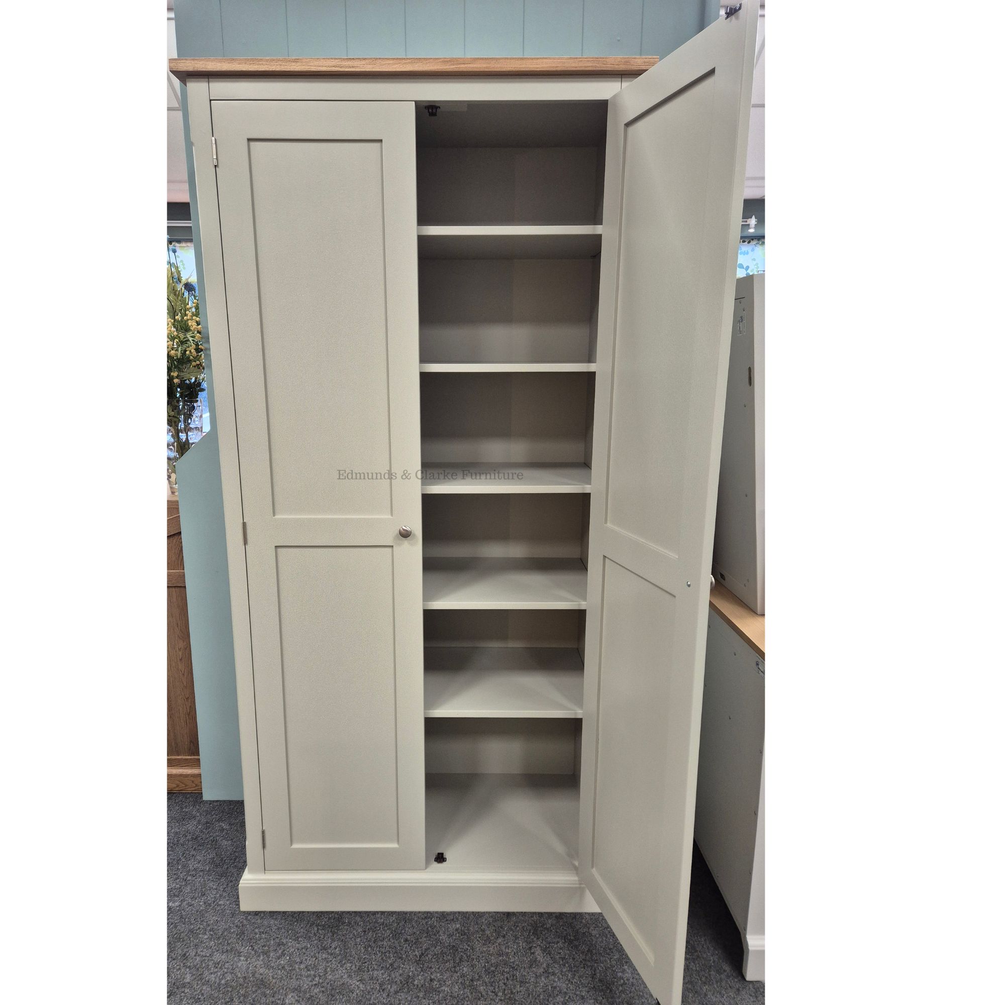 EDM2DC Edmunds 2 door cupboard mersea island with oiled oak top