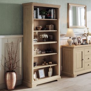 BOK063 Barton oak 6ft bookcase room set. Edmunds Clarke Furniture