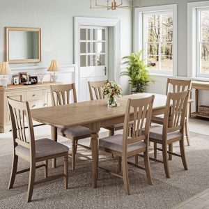 Barton Oak Large Extending Dining Table