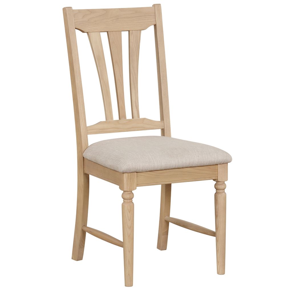 BOK101 Barton Oak dining Chair with pad. Edmunds Clarke Furniture