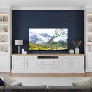 EDMWTV Edmunds Wide Tv unit with 2 Drawers and Gap V2