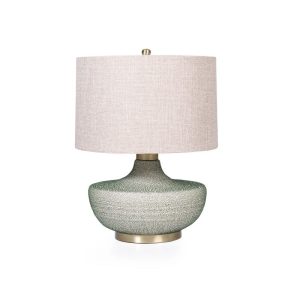 Jessica Table Lamp Green Spot and neutral shade