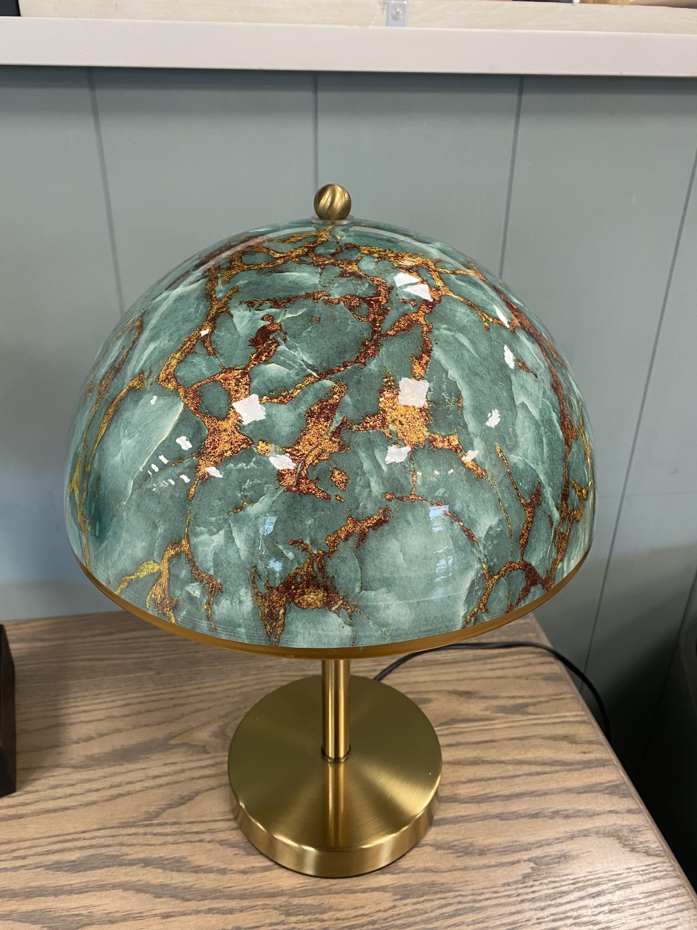 Neesha desk lamp detail. Edmunds Clarke Furniture