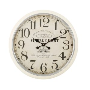 Vintage Port Wall Clock room set. Edmunds Clarke Furniture no background