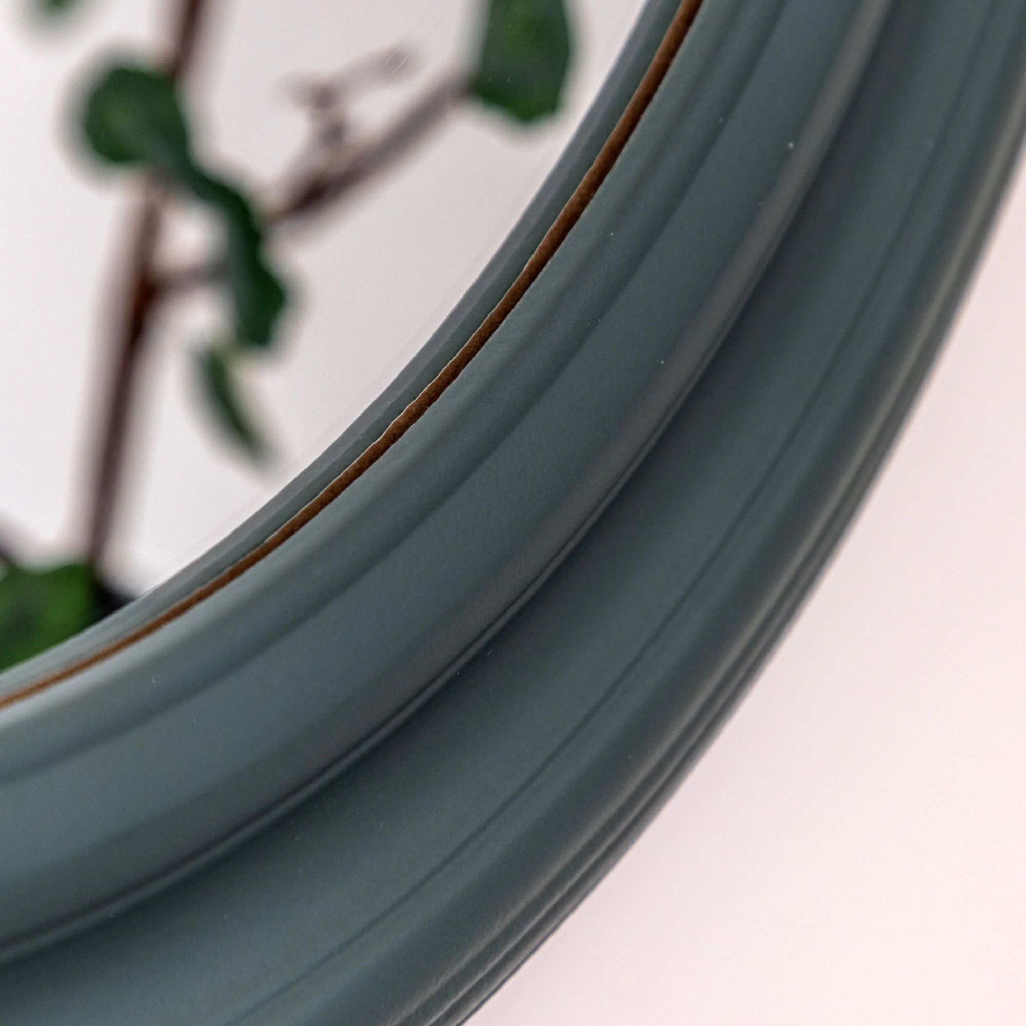 Suffolk green mirror close up