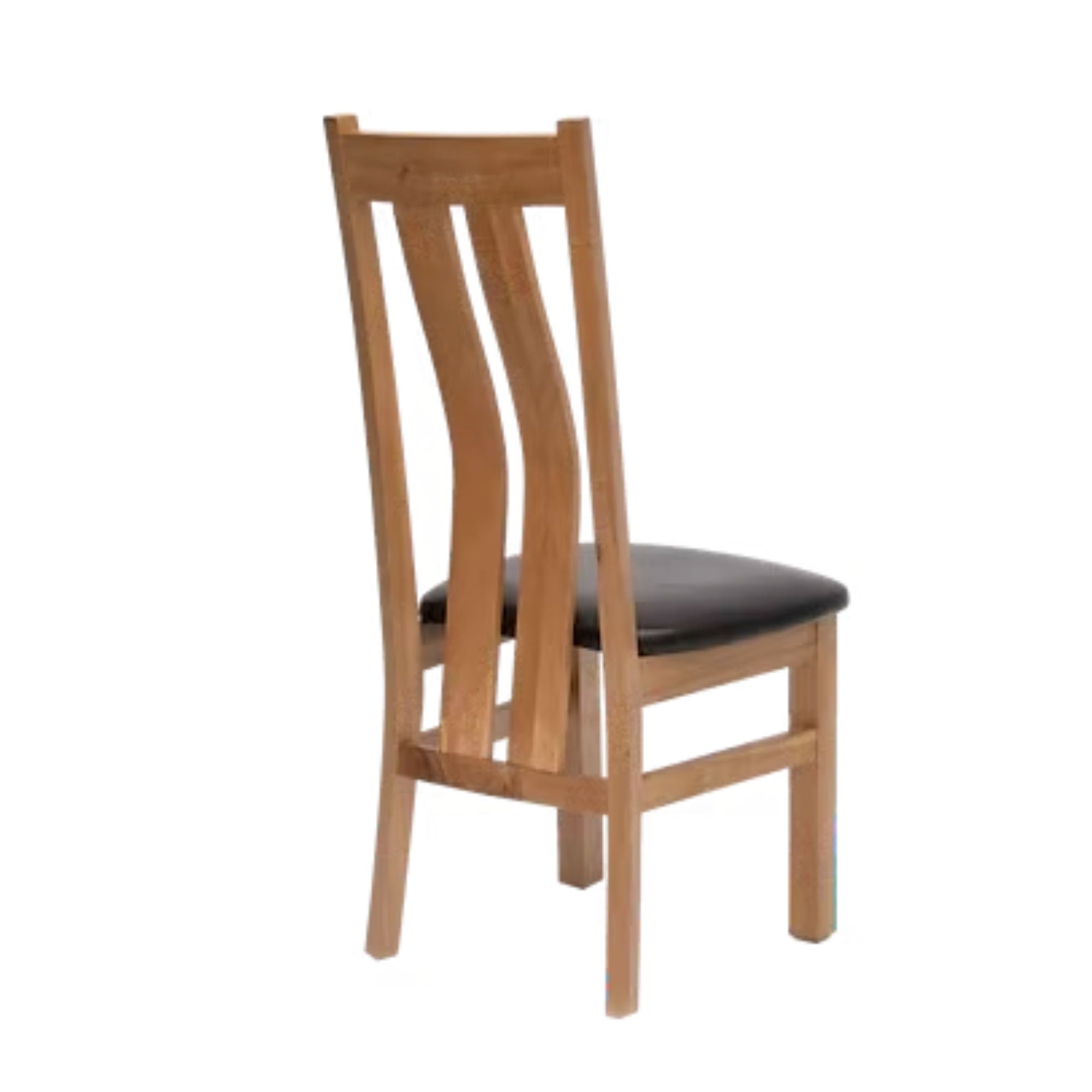 Maria oak dining chair back- Leather Pad