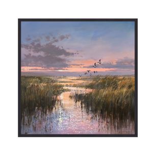 The Marsh at Sunset framed art