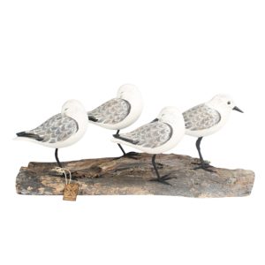 Block of Sanderlings Wood carving