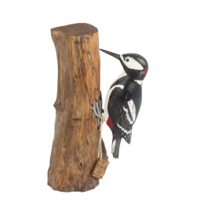 Woodpecker Carving. Handmade on post